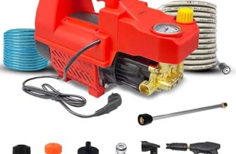 Pigeon Dura High Pressure Washer, 2200 Watts, 140 Bar Pressure, 8.5 L/Min Flow Rate,8 Meters Outlet Hose & 3 Meters Inlet Hose For Cleaning Car,Bike And Home