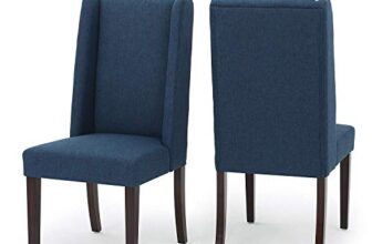 Aprodz Rove Fabric Dining Chair (Set Of 2), Navy Blue