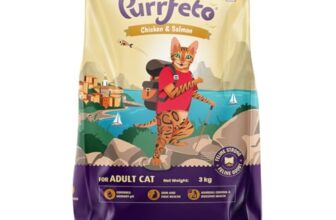 Purrfeto Adult Dry Cat Food | Chicken & Salmon | 3 Kg Ingredients | Promotes Urinary Health |Anti Hairball Formula | Promotes Skin & Coat Health | Improves Digestive Health