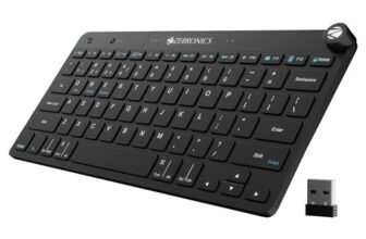 Zebronics Keypad X1 Wireless Bluetooth Keyboard, Scissor Switches, 2.4Ghz & Dual Bt For (Mac | Android | Windows), Volume/Media Control Knob, Integrated Multimedia Keys