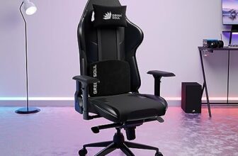 Green Soul Xtreme Multifunctional Ergonomic Gaming & Office Chair|Premium Pu Leather Upholstery|4D Armrests|Adjustable Neck,Lumbar Pillow|180° Back Recline (Black & Slate Grey) Installation Provided