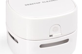 Portable Mini Vacuum Cleaner, Handheld Table Dust Sweeper Energy Saving, Desktop Crumb Sweeper For Keyboard/Home/School/Office (White)