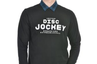 Numero Uno Men’S Retro Beats Crewneck Sweatshirt Black