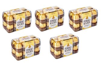Ferrero Rocher 16 Pieces (Pack Of 5) – Hazelnut, Chocolate, 360 Gram