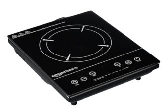 Amazon Basics Ab-Ict-Cb-2000 2000 Watts Crystal Polished Induction Cooktop | Led Display, Overheat Protection And 10 Autocook Functions | Energy Efficient With Auto Shut-Off | Black