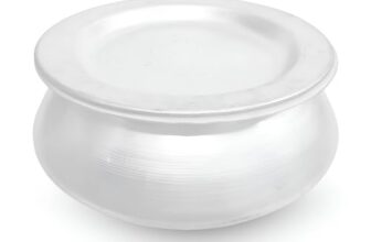 Snkm Aluminium Handi With Lid, 28 Cm, For Kitchen Cooking Pot Rice, Curry, Biryani, Pulao, Dal, Tadka Recipes (Silver, 12 No, Medium, 7-Liter, Pack Of 1)