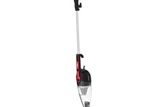 Eureka Forbes 2 In 1 Hand-Held Vacuum Cleaner 13,500 Pa Powerful Suction Power, 2-In-1, Handheld & Stick Functions, For Home Use, 16 Ft Long Cord For Mobility, Easy Disposal (Red, Black)