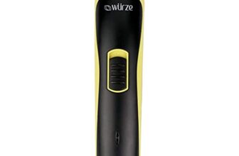 Wurze 1903B Rechargeable Cordless Beard & Hair Trimmer/Groomer For Men | Skin Friendly Titanium & Special Stainless Steel Blades | Including One Adjustable Comb | Usb Charging (Yellow)