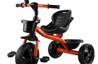 Maanit Tricycle For Kids Green Colour With Basket Baby Tricycle For Baby Boy Or Baby Girl Kids Trikes Or Toddler Tricycle For 1-4 Years Kids (Orange)