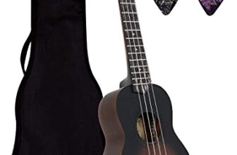 Juarez Jrz23Uk/Na 23″ Concert Size Ukulele Kit, Aquila Strings, Sapele Body, Rosewood Fingerboard, Matte Finish, With Bag And Picks, Natural Brown (21 Inch, Brown Sunburst)
