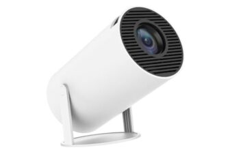 Smart Projector For Home 4K Support, Native 720P Hd Resolution, 2500 Lumen, Rotabable Design, Speaker, Android 11 With Built-In Apps (Netflix, Prime, Youtube) Wifi, 100”Max Display