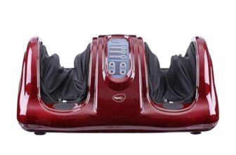Pigeon Electric Syna Foot Massager With Heat & Kneading Function For Pain Relief & Improving Blood Circulation, Red