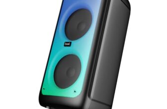 Boat Partypal 390 Speaker With 160 W Boat Signature Sound, Karaoke With 2 Mics Input, Up To 6 Hrs Playtime, Eq Modes, Tws Mode, Bluetooth V5.3, Aux Port, & Usb Type-C Port(Space Black)