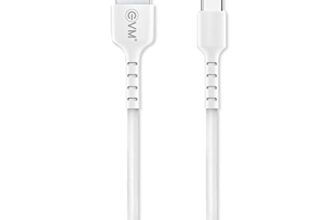 Evm Type-C Data & Sync Cable (1 Meter, 3 Amp) – High-Speed Charging & Sync Cable, Tangle-Free, Sturdy & Durable, 1 Year Warranty (Evm-C-015-White)