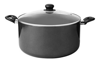 Fackelmann Quartz Nonstick Biryani Pot, Handi Casserole W Glass Lid 30Cm | Greblon German Technology | Non-Toxic Pfoa & Bpa-Free | Induction Base- All Stoves | Anti-Scratch, Cool Handle |Black