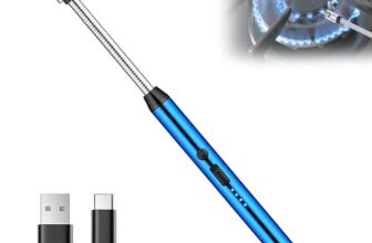 Glun® Rechargeable Plasma Arc Lighter, Usb Rechargeable, Flexible Neck Flameless Grill With Led Indicator, Candle, Gas & Bonfire Light Up Lighter With Safety Lock