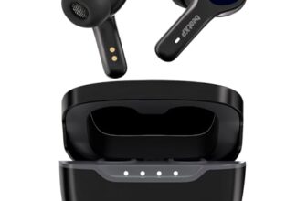 Beatxp Pulse Xpods Bluetooth True Wireless Ear Buds With 40H Playtime, Dual Mic Ai Enc, Low Latency For Gaming Mode, Type C Earphone With 10Mm Drivers, Ipx5, Bt 5.3, Touch Control (Black)