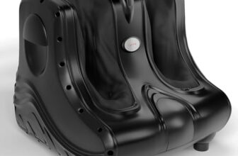 Lifelong Foot Massager Machine For Pain Relief|Electric Foot Massager For Pain Relief,Feet Massager For Blood Circulation,Foot Pain Relief With Soothing Heat,Removable Cover,& Digital Display,Black