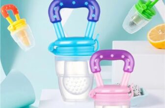 Glun® Soft Silicone Baby Feeder, Food & Fruit Feeder For 3 To 12 Months, 2 Piece Bpa Free Anti Choking Fruit Pacifier, Teether For Infant