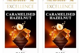 Lindts Excellence Caramelised Hazelnut And Crispy Caramel Pieces With Rich And Smooth Dark Chocolate 100G (Pack Of 2)