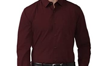 Peter England Men’S Solid Regular Fit Shirt (Pesfmnub712345_Maroon 44)