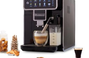 Wonderchef Regenta Fully Automatic Coffee Machine | For Brewing Americano, Cappuccino, Latte, Macchiato, Flat White, Espresso | Bean-To-Cup Coffee At 19 Bar Pressure