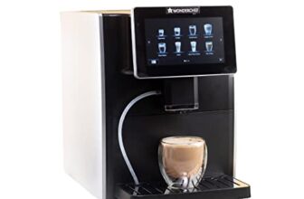 Wonderchef Regalia Fully Automatic Coffee Machine With Large 7 Inches Display | For Brewing Americano, Cappuccino, Latte, Macchiato, Flat White, Espresso | Bean-To-Cup Coffee At 19 Bar Pressure
