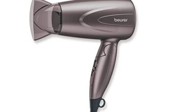Beurer Professional Foldable, Travel Friendly, Compact 1300 Watts Hair Dryer With 2 Ultra Heat & Speed Settings,Automatic Overheating Protection, Mettalic Color (3 Years Warranty), Brown