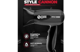 Beardo Style Cannon Hair Dryer | Powerful 1000W Airflow | Thermo Protect Technology With 2 Tempreature Settings | Precise Styling With Special Concentrator Nozzle | Hair Dryer For Men