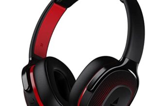 Boat Rockerz 425 Bluetooth Wireless Over Ear Headphones With Mic Signature Sound, Beast Mode For Gaming, Enx Tech, Asap Charge, 25H Playtime, Bluetooth V5.2 (Active Black)