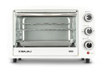 Bajaj 1603 16 Liters Oven Toast Grill (Otg) | 1200 Watt | Cool Touch Handles | Grill, Bake & Roast | Heat Resistant| Tempered Glass | White