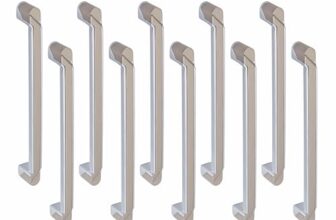 Atom 10.1 Inches Cabinet Door Handle | For Office Drawer Cupboard Almirah Kitchen Wardrobe Doors Pull Handles | Silver Satin Finish (Set Of 20, Ch-241)