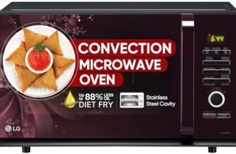 Lg 32 L Convection Microwave Oven (Mc3286Brum, Black, Auto Cook Menu, Stainless Steel Cavity, 360° Motorised Rotisserie For Bar-Be-Queing, Indian Cuisine, Tandoor Se, Steam Clean & Diet Fry)