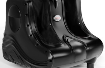 Lifelong Foot Massager Machine For Pain Relief|Electric Foot Massager For Pain Relief,Feet Massager For Blood Circulation,Foot Pain Relief With Soothing Heat,Removable Cover,& Digital Display,Black