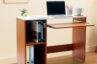 Green Soul Murray Engineered Wood Study Table (Natural Teak) | Computer Desk, Office Table For Students, Adults, Professionals | 1 Drawer & 2 Shelves |3 Years Warranty| Installation Provided