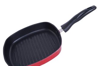 Nirlon Non Stick Aluminium Square Grill Pan 22.5Cm Gas Stove Compatible Only(26Mm_Classic_Gp22.5)