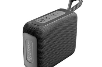 Ptron Funk Wow 6W Ultra Portable Bluetooth Speaker With Pristine Sound, Ipx5 Water-Resistance, 10Hrs Playtime, Multi-Playback Modes, True Wireless Feature, Lightweight & Type C Charging (Black)