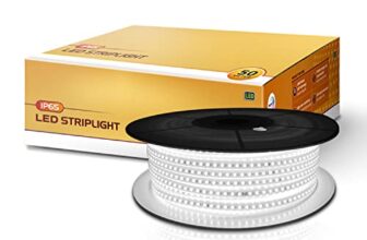 Wipro Garnet 50 Meters Led Strip Light|120 Leds/Mtr|Cool White|Ip65-Waterproof|Flexible Rope Light For Outdoor & Indoor Decoration For Diwali, Christmas|Strip For Balcony, False Ceiling|Pack Of 1