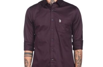 U.S. Polo Assn. Men’S Regular Button Down Shirt (Usshtp0184_Wine 3Xl)