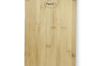 Pigeon By Stovekraft Large Natural Bamboo Wood Chopping Cutting Board For Kitchen Vegetables, Fruits & Cheese, Bpa Free, Eco-Friendly, Anti-Microbial (34 X 24Cm)| Brown