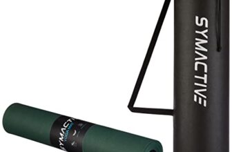 Amazon Brand – Symactive 4Mm Anti-Skid Lightweight Water/Dirt Proof Ldpe Yoga Mat With Carry Bag (Bottle Green)