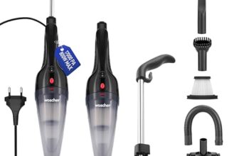 Woscher Home Vacuum Cleaner For Home Use Wet And Dry 2In1 Vacuum Cleaner For Sofa 908K Handheld Upright With Stick & Floor Brush | |800 Watts |17Kpa Suction Power | Homevac Pro