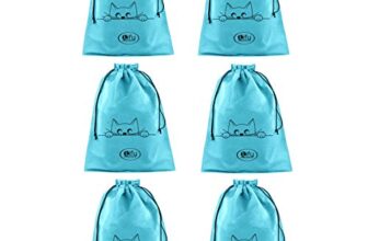 Lify Travel Shoe Bags, Portable Travel Shoe Tote Bags – Packing Organizers For Men And Women- Plain- Pack Of 6 Piece
