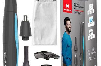 Havells Multi Grooming Kit Gs6532, 5-In-1 With Protective Combs, Rechargeable – All-In-One Trimmer Comes Wth Pouch, Corded Electric (Grey) – Men