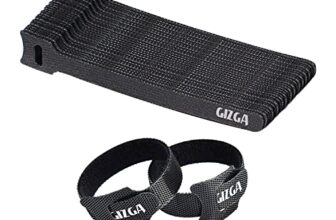 Gizga Essentials Cable Organiser, Cord Management System For Pc, Tv, Home Theater, Speaker & Cables, Reusable Cable Organizer For Desk, Wfh Accessories, Double Sided Hook & Loop Wire Organizer, 50