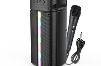 Blaupunkt Atomik Ps15 Wireless Bluetooth 15W Outdoor Party Speaker I Dual Passive Radiator I 1200Mah Battery I Dynamic Rgb Lights I Karaoke With Mic I For Camping, Outdoor Parties