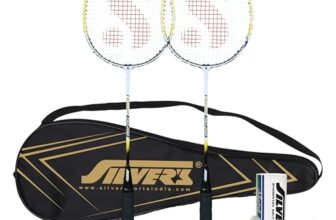 Silver’S Aluminium Champ Badminton Kit (2 Racquets With Full Cover, 1 Box Plastic Shuttlecock Pack Of 3)(Yellow/White)