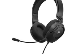 Corsair Hs35 Surround V2 (Universal 3.5Mm Connectivity With Pc, Xbox, Ps,50Mm Audio Drivers, Stress-Free Floating Headband,Flexible Omni-Directional Microphone,On-Ear Volume Controls), Carbon