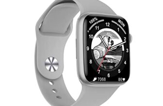 Salora Uwear Smartwatch 1.9” Hd Display, Bt Calling, 500+ Watch Faces, Heart & Spo2 Monitoring, 11 Sports Modes, Sleep Monitor, Waterproof & 7 Days Battery Ios Android Compatible 2023(Silver+Grey)