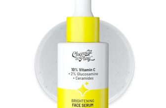 Chemist At Play 10% Vitamin C Face Serum |Brightens & Gives Glow |Fades Dark Spots |Treats Hyperpigmentation| Balances Melanin Production | Ethyl Ascorbic Acid & Glucosamine | For All Skin Types 30Ml